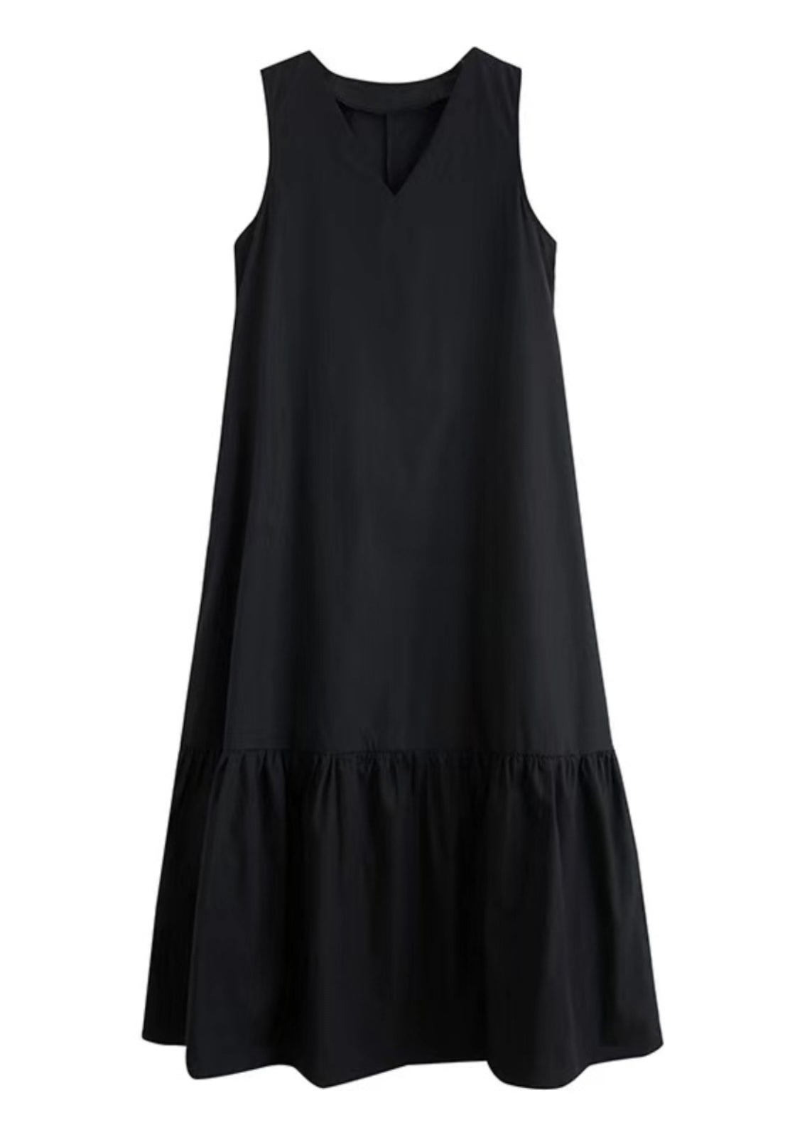 Style Black Oversized Exra Large Hem Cotton Holiday Dress Summer