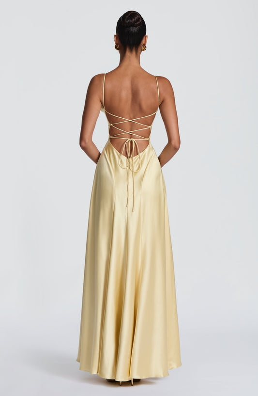 Adelina Maxi Dress - Lemon