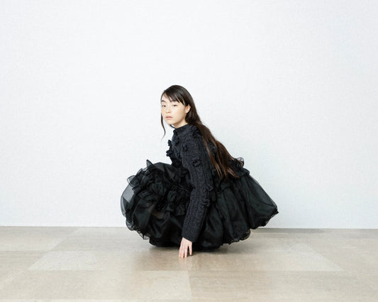 Cristina | Dress Satin Organza Black