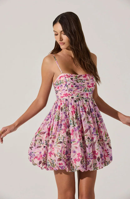 Bubble Floral Mini Dress