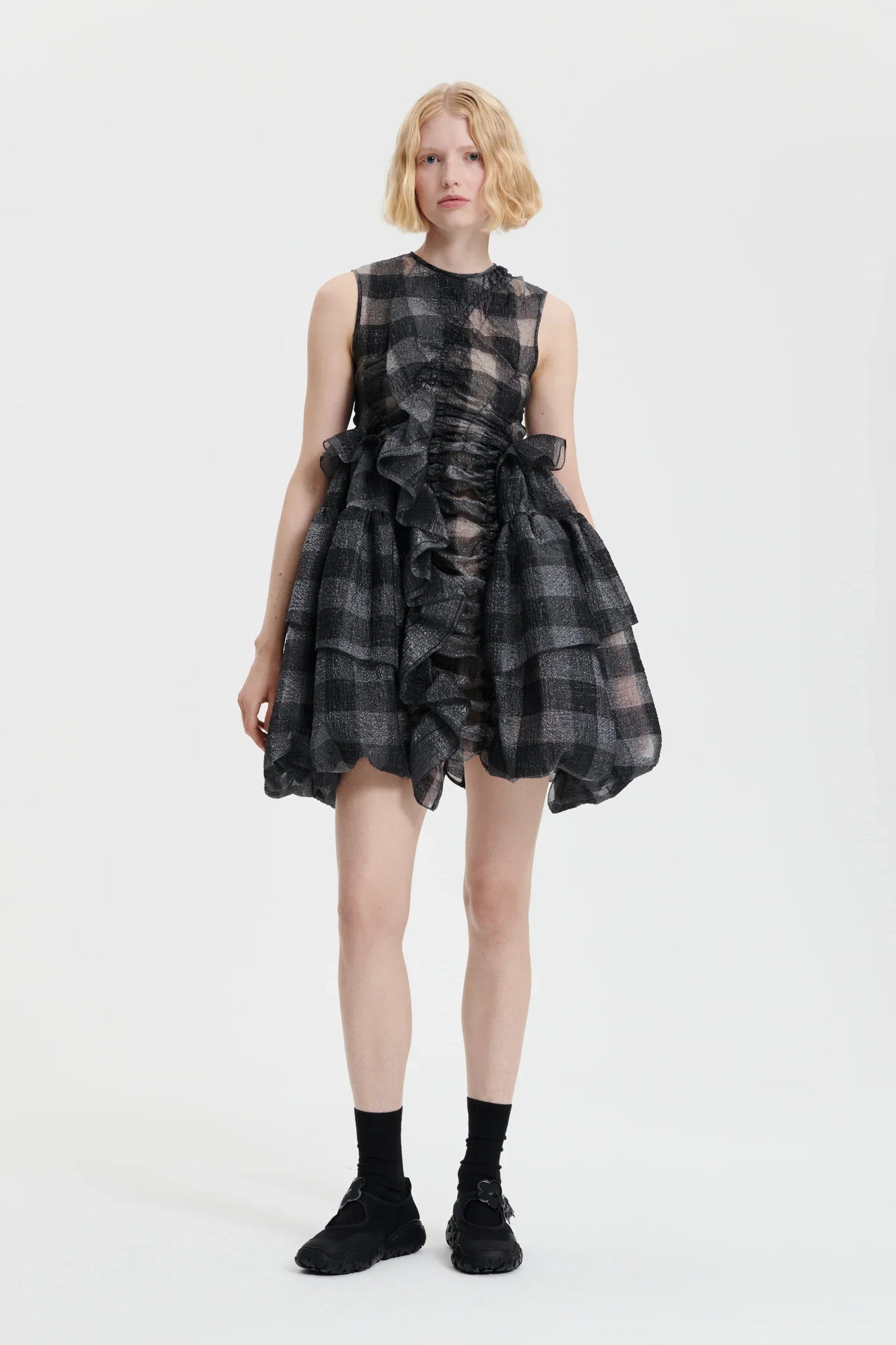 Giselle | Dress Gingham Jacquard Black