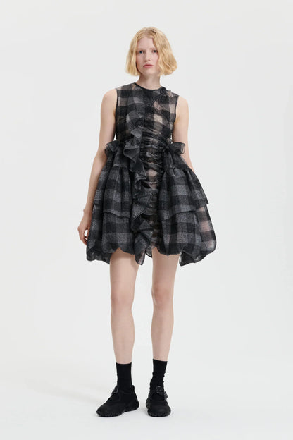 Giselle | Dress Gingham Jacquard Black