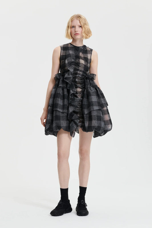 Giselle | Dress Gingham Jacquard Black