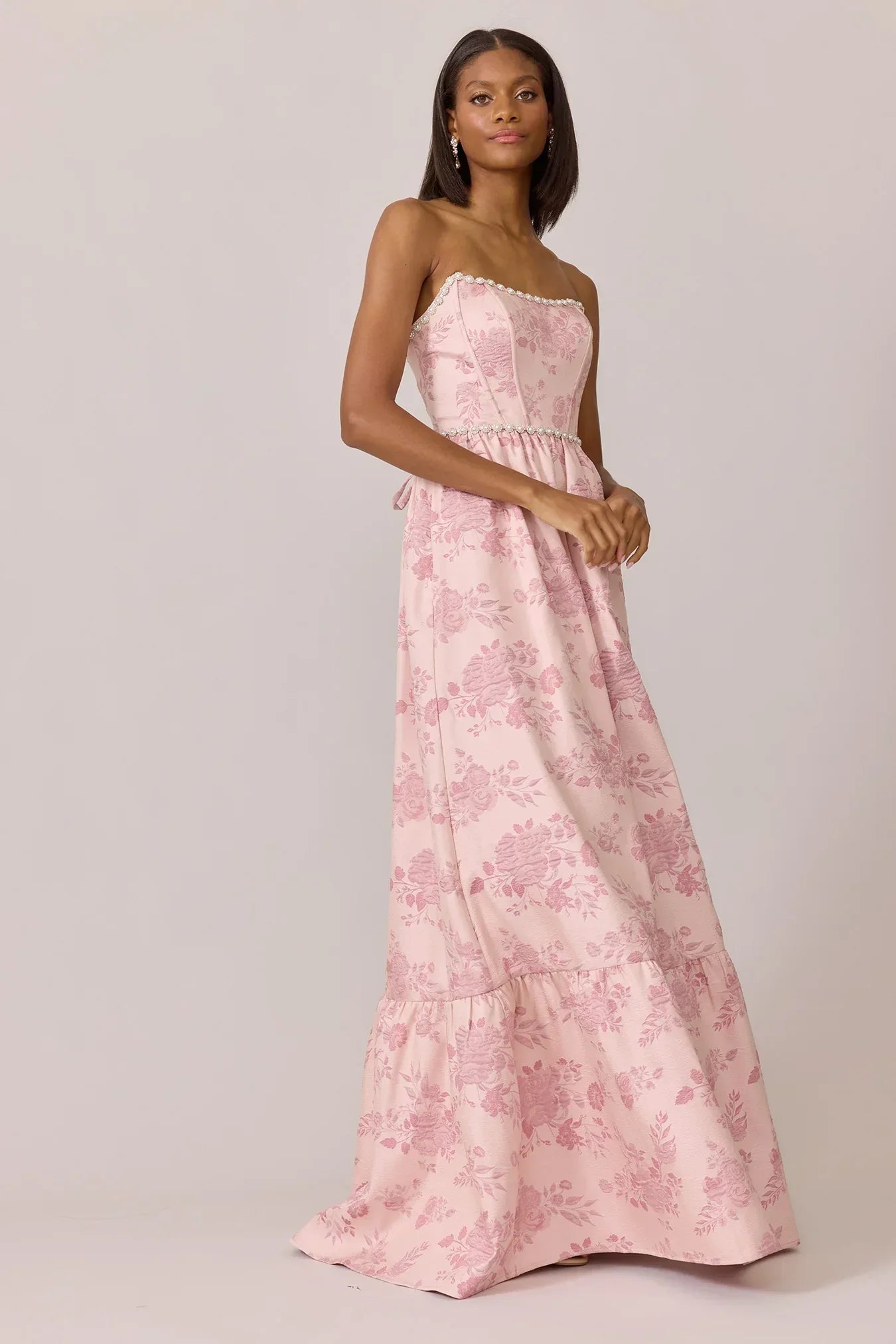 Ellapink Luxe Jacquard Dress | Made To Order