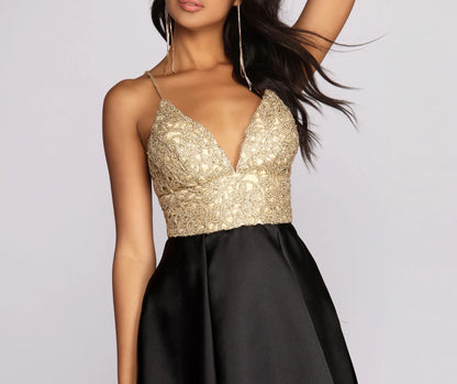 Adele Pleated Formal Dress