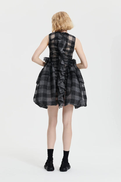 Giselle | Dress Gingham Jacquard Black