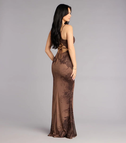 Florence Mesh Lace Mermaid Formal Dress