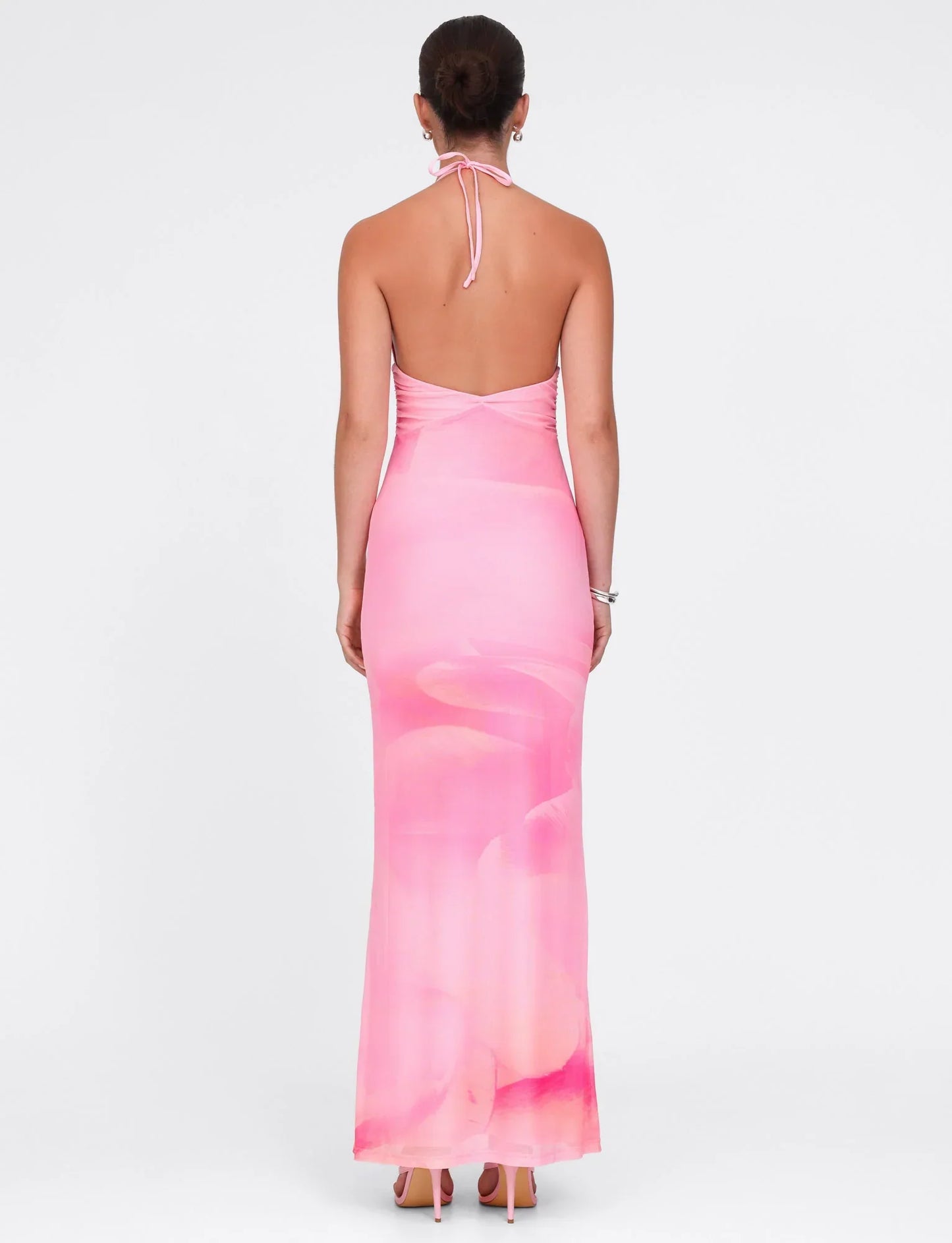 Denae Maxi Dress - Pink : Floral : Pink Blossom