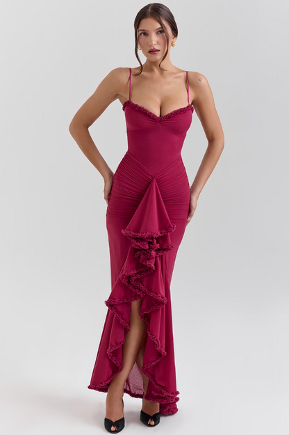 Alexandra | Women's Wedding Guest Lace Ruched Dress