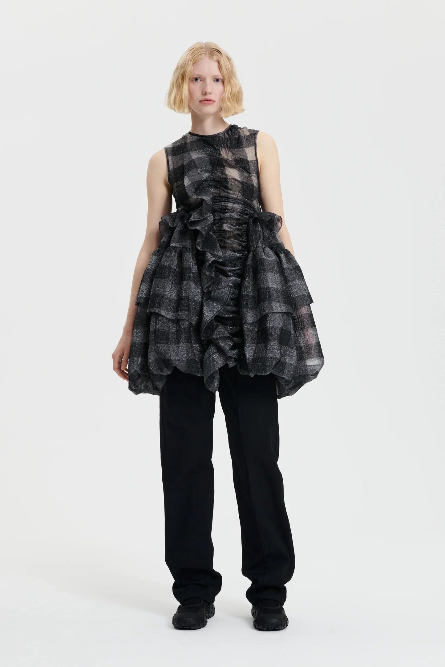 Giselle | Dress Gingham Jacquard Black