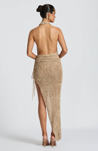 Airla Midi Dress - Beige