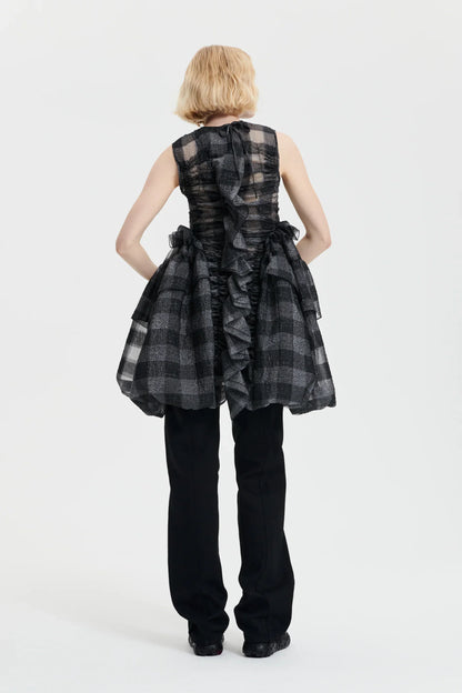 Giselle | Dress Gingham Jacquard Black