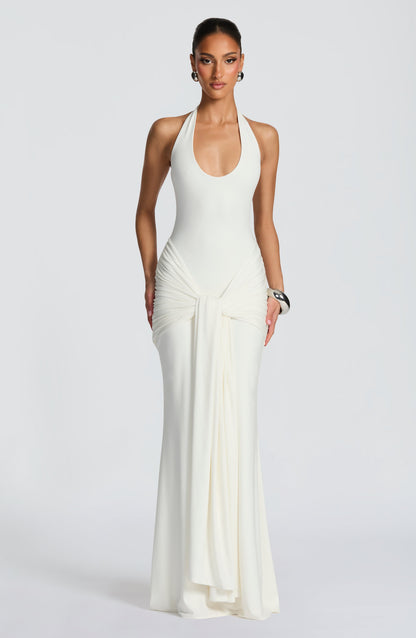 Sexy Halter Ruched Tie Bodycon Mermaid Dress