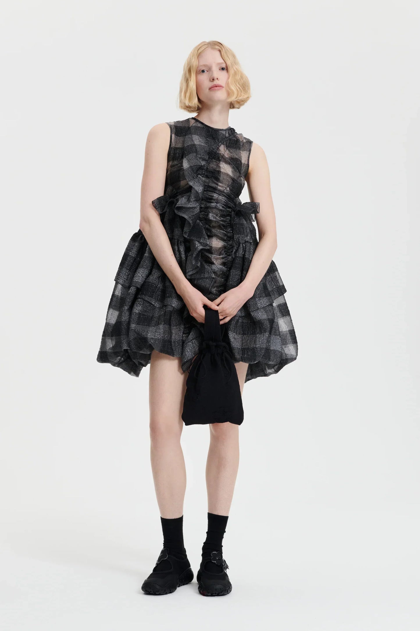 Giselle | Dress Gingham Jacquard Black