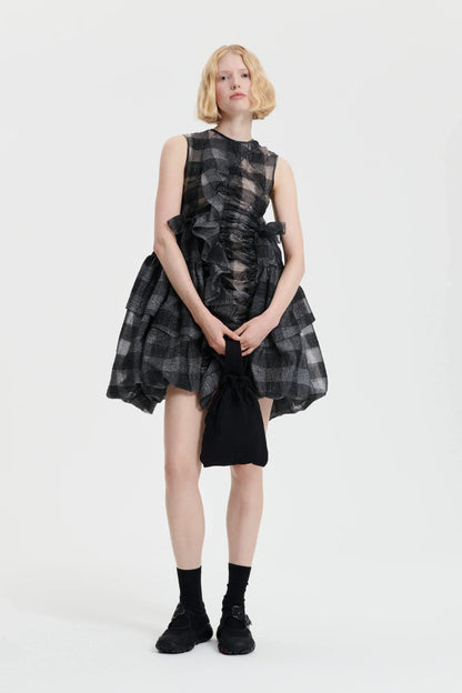 Giselle | Dress Gingham Jacquard Black